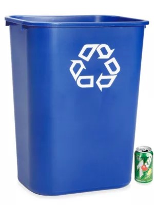 Blue Recycle Bin With Lid