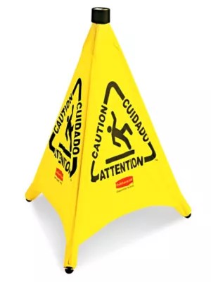Rubbermaid® Popup Safety Cone 20", Multilingual H1931 Uline