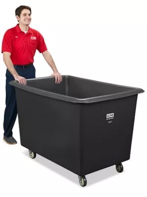 Poly Box Truck 20 Bushel, Black H1956BL Uline
