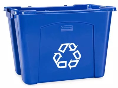 Rubbermaid® Recycling Tote Bin 14 Gallon, Blue H2285BLU Uline