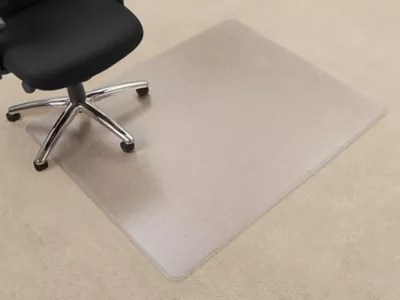 Plush Carpet Chair Mat No Lip, 45 x 53", Clear H2335 Uline