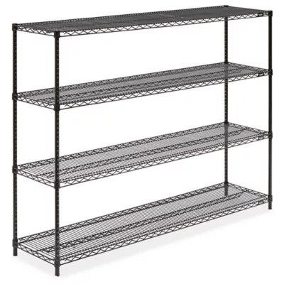 Black Wire Shelving Unit 72 x 18 x 54" H242554 Uline
