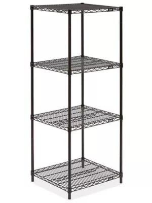 Black Wire Shelving Unit 24 x 24 x 63" H242663 Uline
