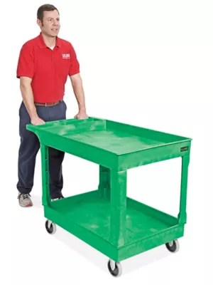 Uline Utility Cart 45 x 25 x 33", Green H2504G Uline
