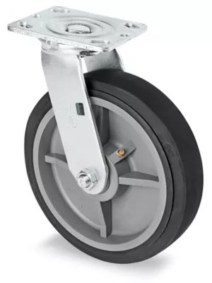 Rubber Caster for Aluminum Platform Trucks 8 x 2", Swivel H2530SWVL