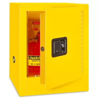Countertop Flammable Storage Manual Doors, Yellow, 4 Gallon H
