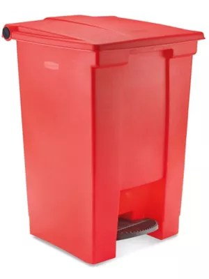 Rubbermaid® StepOn Trash Can 12 Gallon, Red H2668R Uline