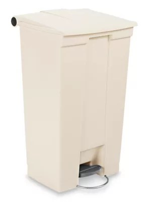 Rubbermaid® StepOn Trash Can 23 Gallon, Beige H2670BE Uline
