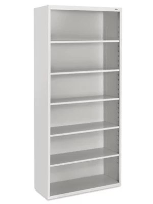Bookcase - 6 Shelf, Assembled, 35 x 14 x 78", Light Gray H-2807GR - Uline