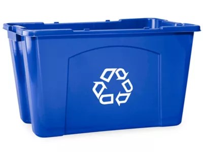 Rubbermaid® Recycling Tote Bin 18 Gallon, Blue H2836BLU Uline