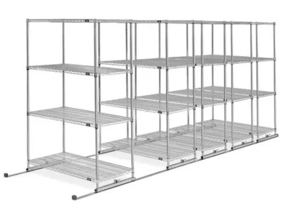 Sliding Storage Shelves 48 x 177 x 74" H2907 Uline