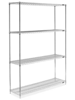 Chrome Wire Shelving Unit 60 x 18 x 86" H294286 Uline