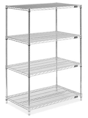 Chrome Wire Shelving Unit 36 x 24 x 54" H294554 Uline