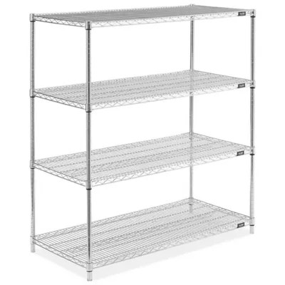 Chrome Wire Shelving Unit 48 x 24 x 54" H294654 Uline