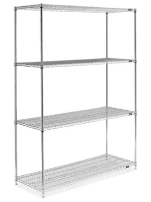 Chrome Wire Shelving Unit 60 x 24 x 86" H294786 Uline