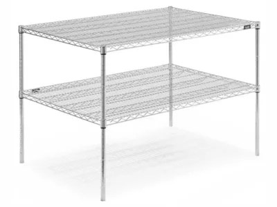 TwoShelf Wire Shelving Unit 48 x 36 x 34", Chrome H294934C Uline
