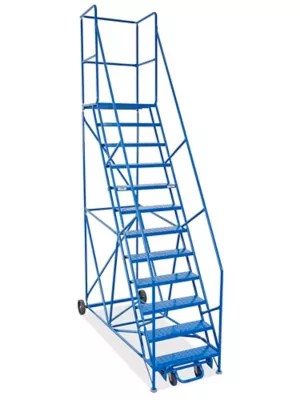 12 Step Rolling Safety Ladder with 30" Top Step H2994 Uline