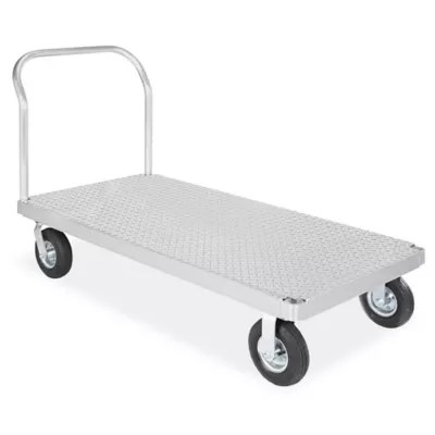 Aluminum Platform Truck with Pneumatic Wheels 30 x 60" H3374 Uline