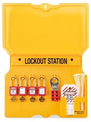 Lockout/Tagout Wall Mount Station 4Lock H3403 Uline