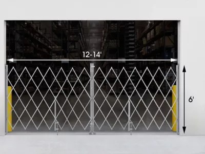 Folding Security Gate 1214' x 6' H3419 Uline