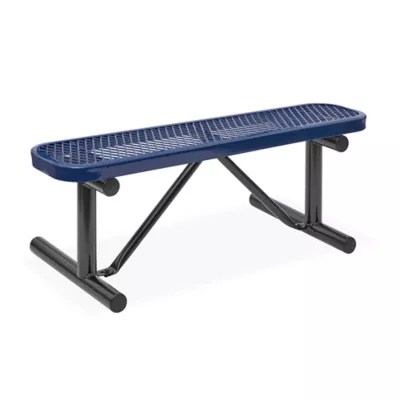 Metal Bench without Back 4', Navy H3501NB Uline