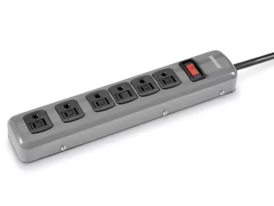 Industrial Power Strip 6 Outlet, 11 1/2" H3583 Uline