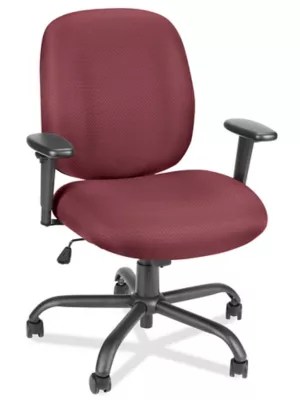 Big and Tall Fabric Office Chair Burgundy H3643BU Uline