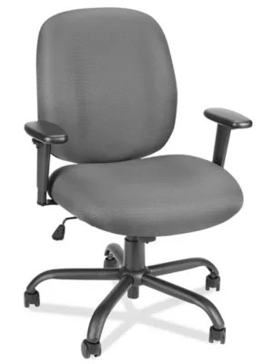 Big and Tall Fabric Office Chair Gray H3643GR Uline
