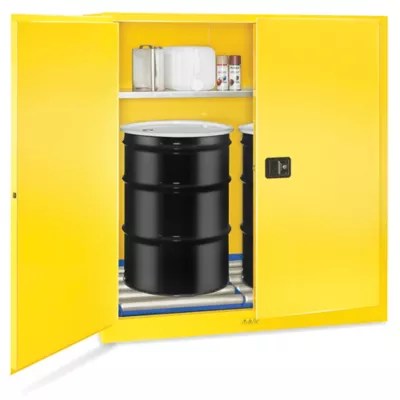Flammable Drum Storage Vertical, Manual Doors, 110 Gallon H