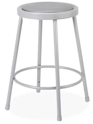 Shop Stool Padded, Gray H3729GR Uline