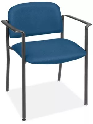 Fabric Stackable Chair with Armrests Blue H3734BLU Uline