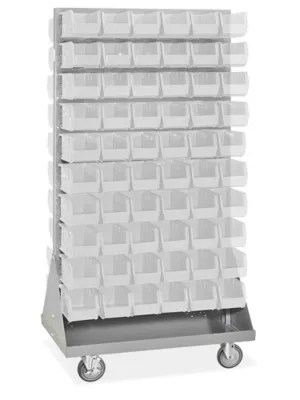 Panel Mobile Stackable Bin Organizer 11 x 5 1/2 x 5" Clear Bins H