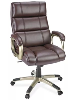 Leather Executive Chair Dark Brown H4116BR Uline