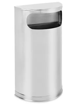 SideEntry Trash Can 9 Gallon, Stainless Steel H4179 Uline