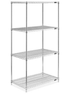 Epoxy Wire Shelving Unit 36 x 24 x 72", Zinc H4307Z Uline