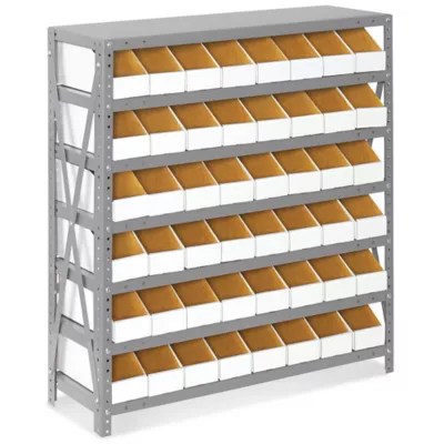 Shelf Bin Organizer 36 x 18 x 39" with 4 x 18 x 4 1/2" White