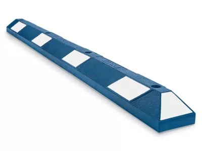 Parking Stops 6', Rubber, Blue/White H4608BL/W Uline