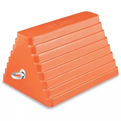 Wheel Chocks Orange Rubber, 9 3/4 x 8 x 6" H4785 Uline