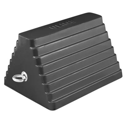 Wheel Chocks Black Rubber, 9 3/4 x 8 x 6" H517 Uline