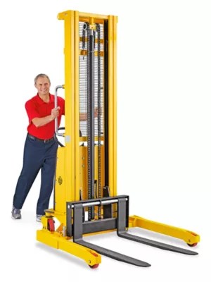 SemiElectric Straddle Stacker 137" Lift H5440 Uline