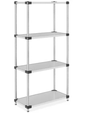 Solid Stainless Steel Shelving 36 x 18 x 72" H5466 Uline