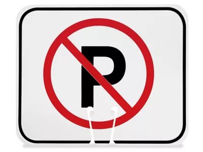 Traffic Cone Sign "No Parking" H5511 Uline