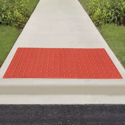ADA Warning Pads Surface Mount, 2 x 4', Brick Red H5635R Uline