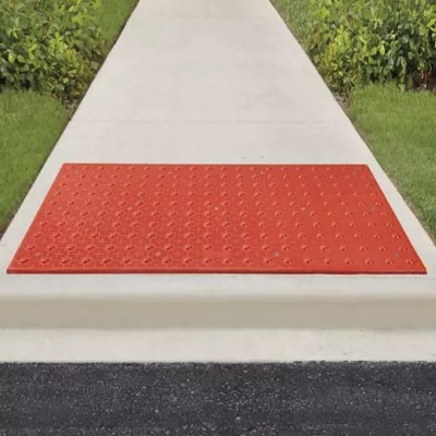 ADA Warning Pads Wet Set, 2 x 5', Brick Red H5638R Uline