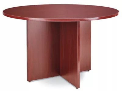 Classic Conference Table 48" Diameter, Mahogany H5673 Uline