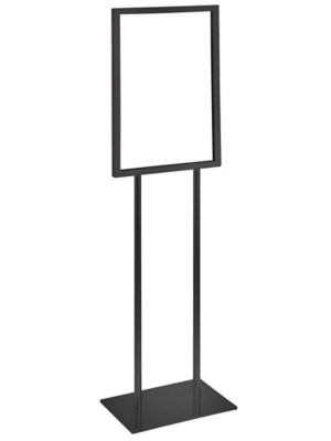 Floor Standing Sign Holder Single Tier, 14 x 22", Black H5712BL Uline