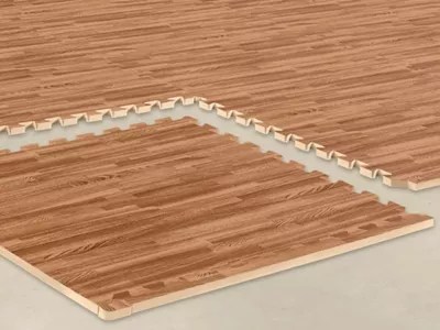 Foam Floor Tiles 24 x 24", 5/8" thick, Wood Grain H5835 Uline