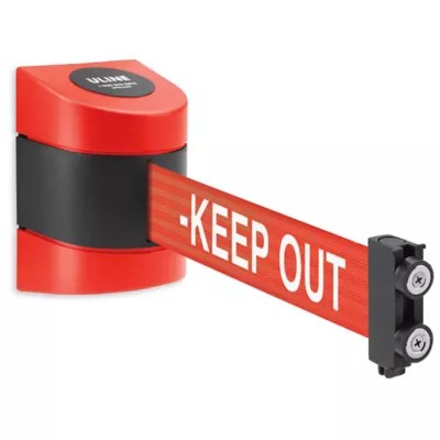 Uline Retractable Barrier "Danger Keep Out", 15' H