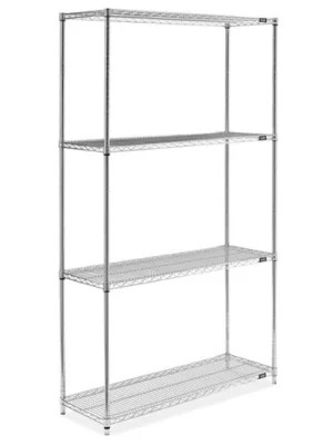 Stainless Steel Wire Shelving Unit 48 x 18 x 86" H6149 Uline