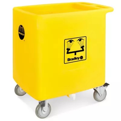 Bradley® Mobile Eyewash Station Waste Cart H6170 Uline